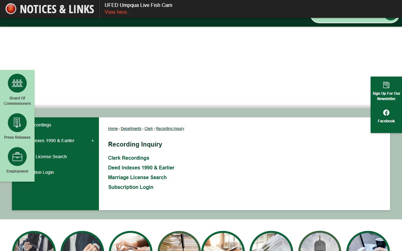Douglas County Clerk records recording inquiry source