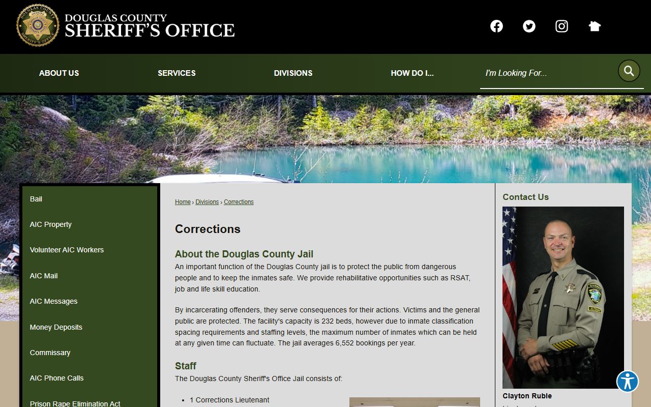 Douglas County arrest records and DCSO Corrections page