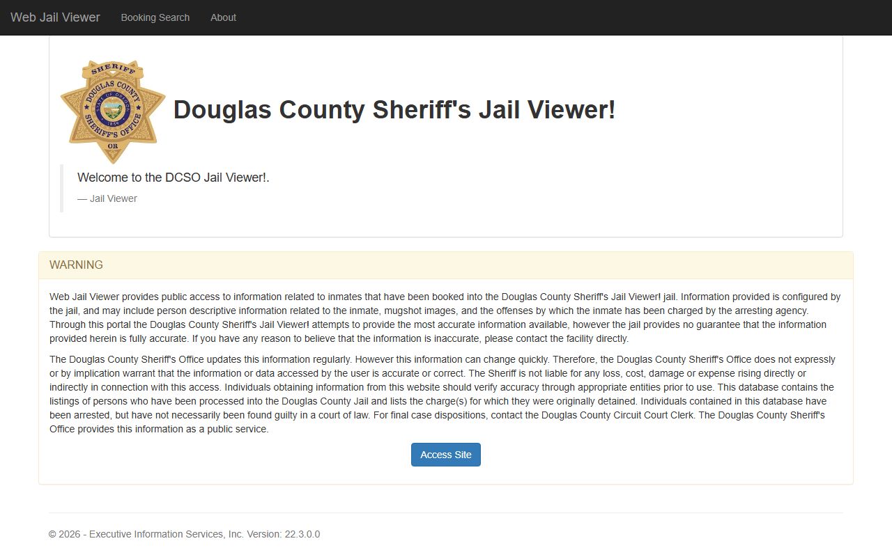 Douglas County arrest records and Jail Viewer lookup