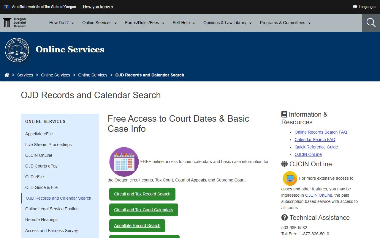 Douglas County court dockets Oregon records and calendars source