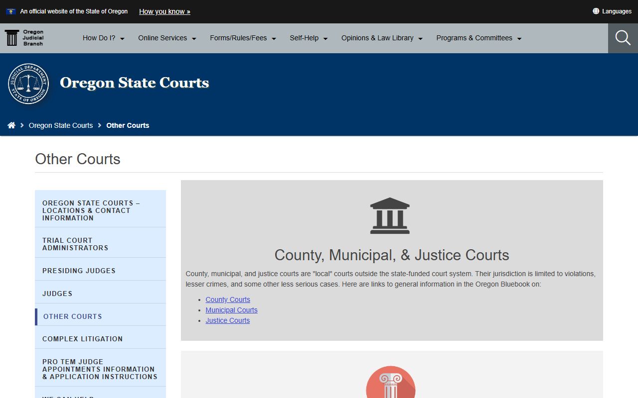 Douglas County traffic court records Oregon local courts information